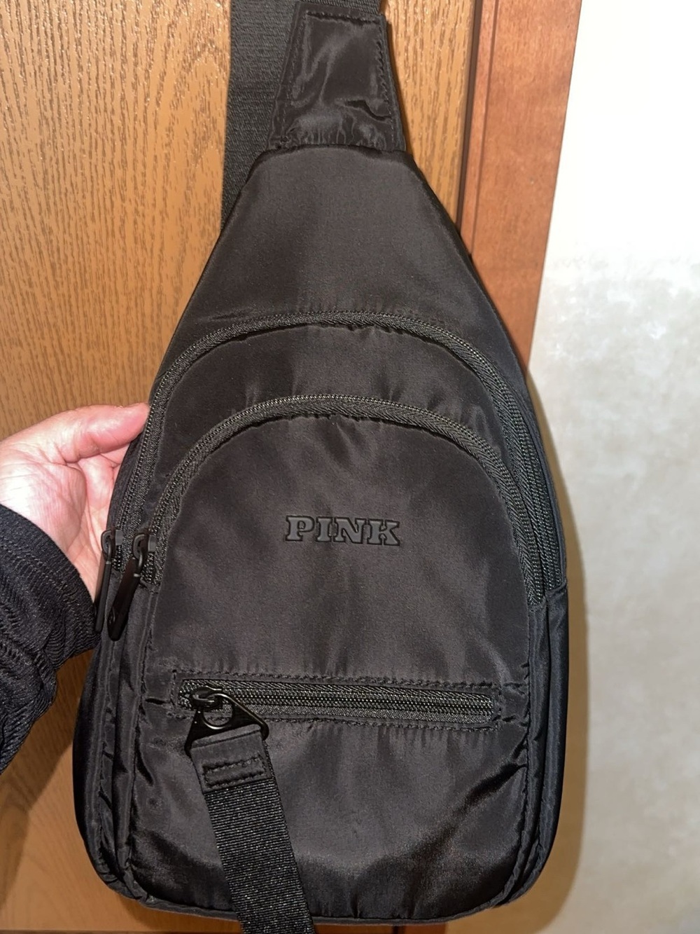 PINK Victoria's Secret Black Sling Crossbody Bag